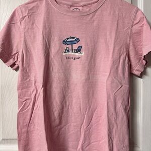 Life Is Good Girls' Womens Beach Umbrella Graphic Tee